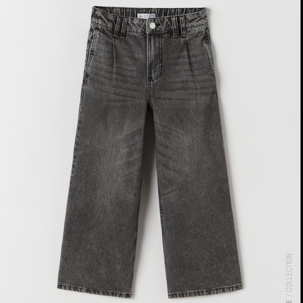 BRAND NEW Zara kids black wide leg jeans